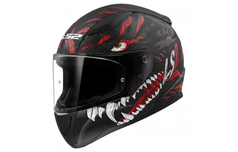 ΚΡΑΝΟΣ LS2 FF353 RAPID II ECE 22.06 KAIJU MATT BLACK RED WHITE