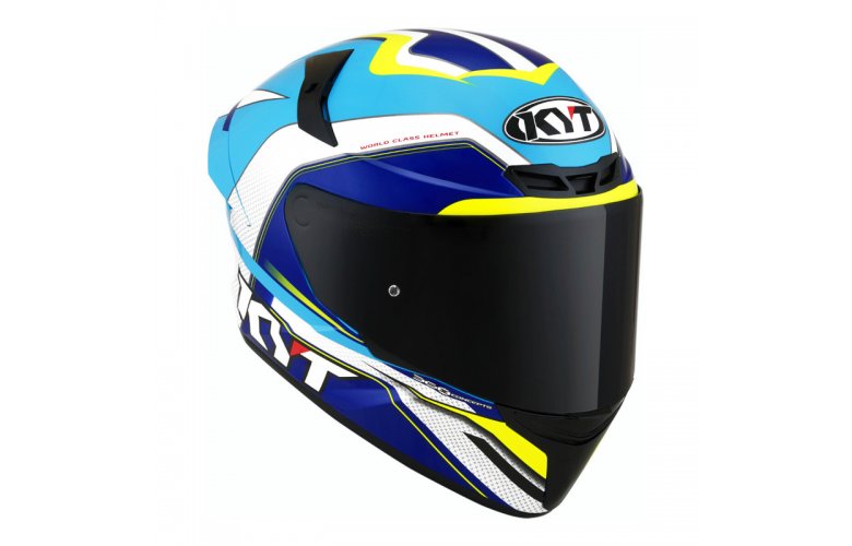 ΚΡΑΝΟΣ KYT TT-COURSE GRAND PRIX WHITE/LIGHT BLUE