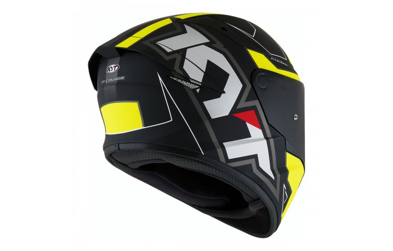 ΚΡΑΝΟΣ KYT TT-COURSE ELECTRON MATT BLACK/YELLOW