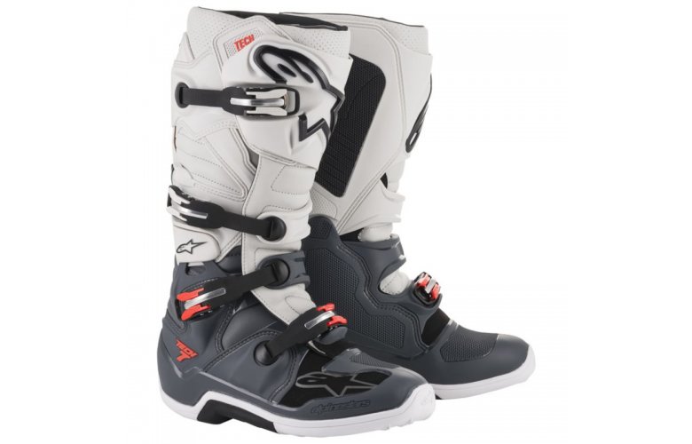 ΜΠΟΤΕΣ ALPINESTARS TECH 7 ΓΚΡΙ/ΚΟΚΚΙΝΟ