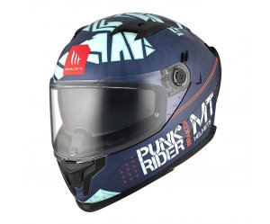 Κράνος MT Braker SV ECE 22.06 Punk Rider C7 μαύρο/μπλε ματ