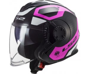 ΚΡΑΝΟΣ LS2 JET VERSO OF570 MARKER BLACK / VIOLET